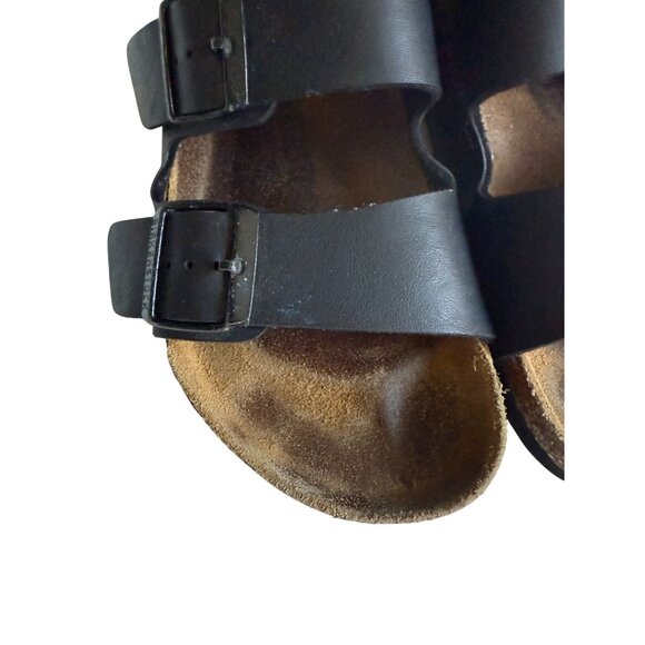 Birkenstock Arizona Two-Strap Buckle Slide Footbed Sandal Unisex Black Brown - Picture 3 of 7